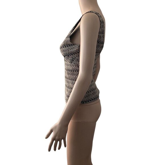 Rhapsodielle Tank Top Womens Small Bronze Black Textured Stretch - Picture 8 of 9